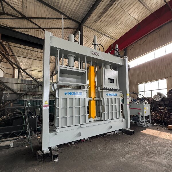 NK-T90L 100kg Twin Box Clothes Baler Machine - Image 3