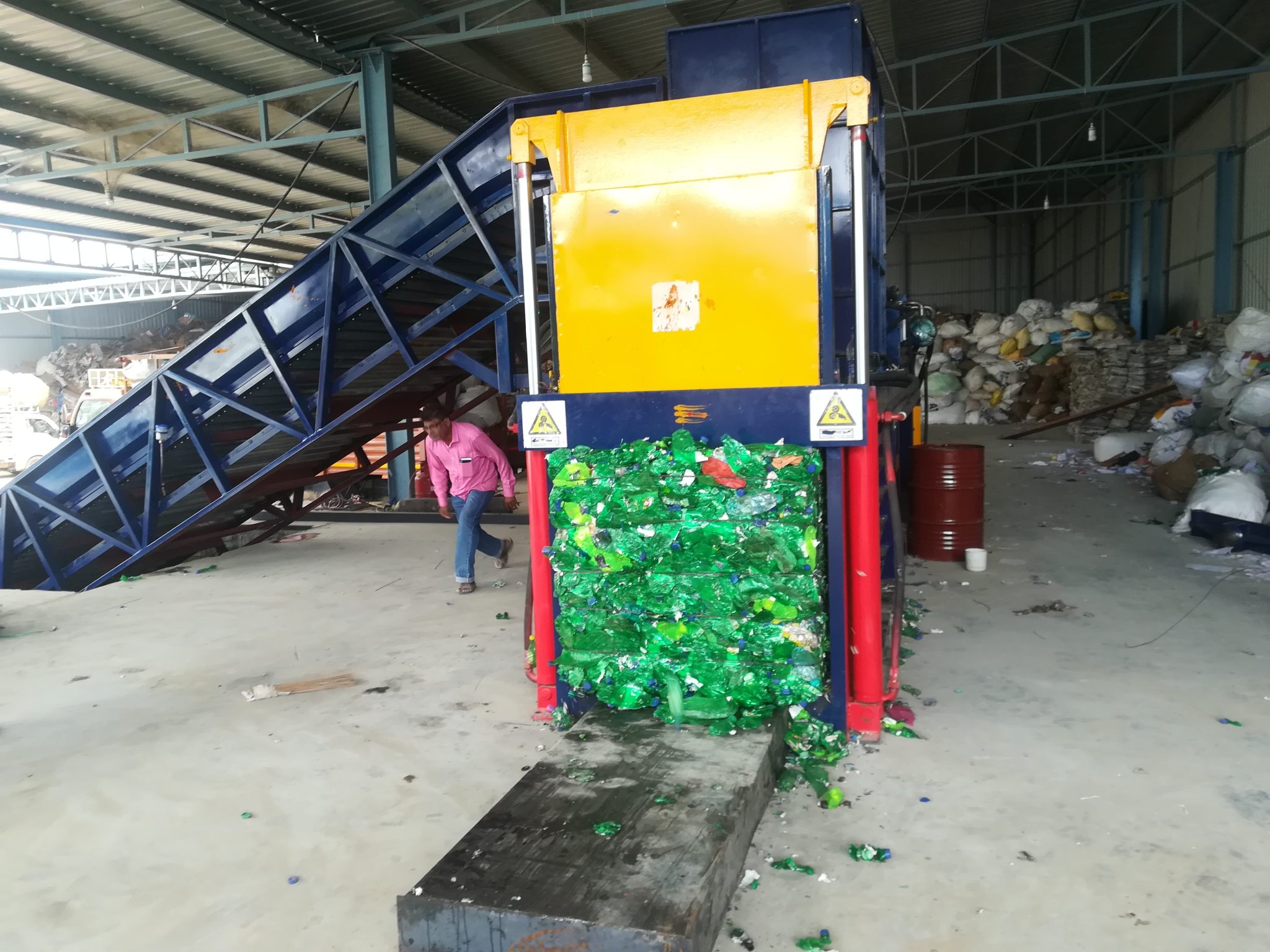 NKW125BD Semi-Automatic Plastic Baler Machine - Waste Paper Baler ...